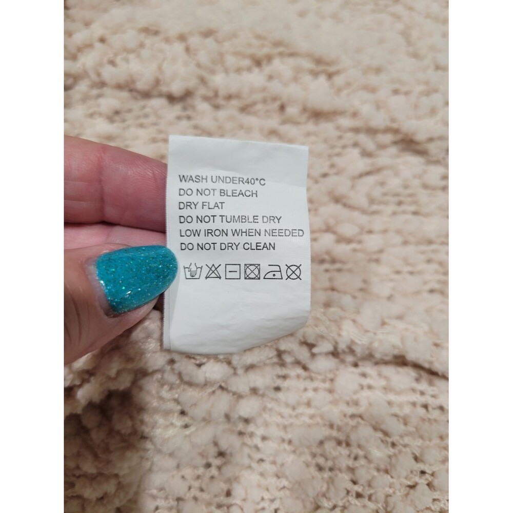 Unbranded Popcorn Knit Cardigan Women 2XL Cream Excellent Oversized Open Front - Picture 7 of 9